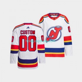 Pánské Hokejový Dres New Jersey Devils Personalizované Adidas 2022-2023 Reverse Retro Bílý Authentic